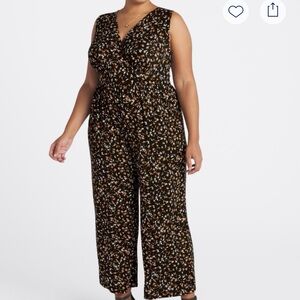 41 Hawthorn Adela Knit Jumpsuit – Black Floral – Size 1X (NWT)